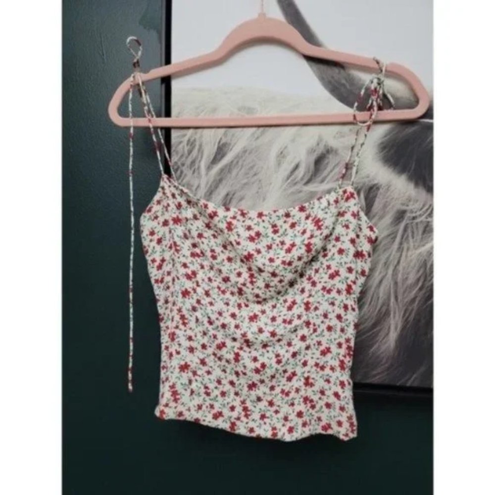 Reformation Meyer Floral Tie Strap Top Alexandria Size 6